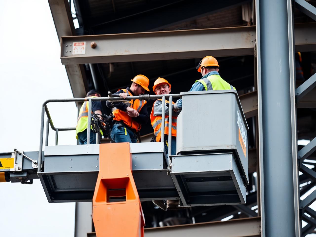 Équipe MBCI Industrie sur nacelle